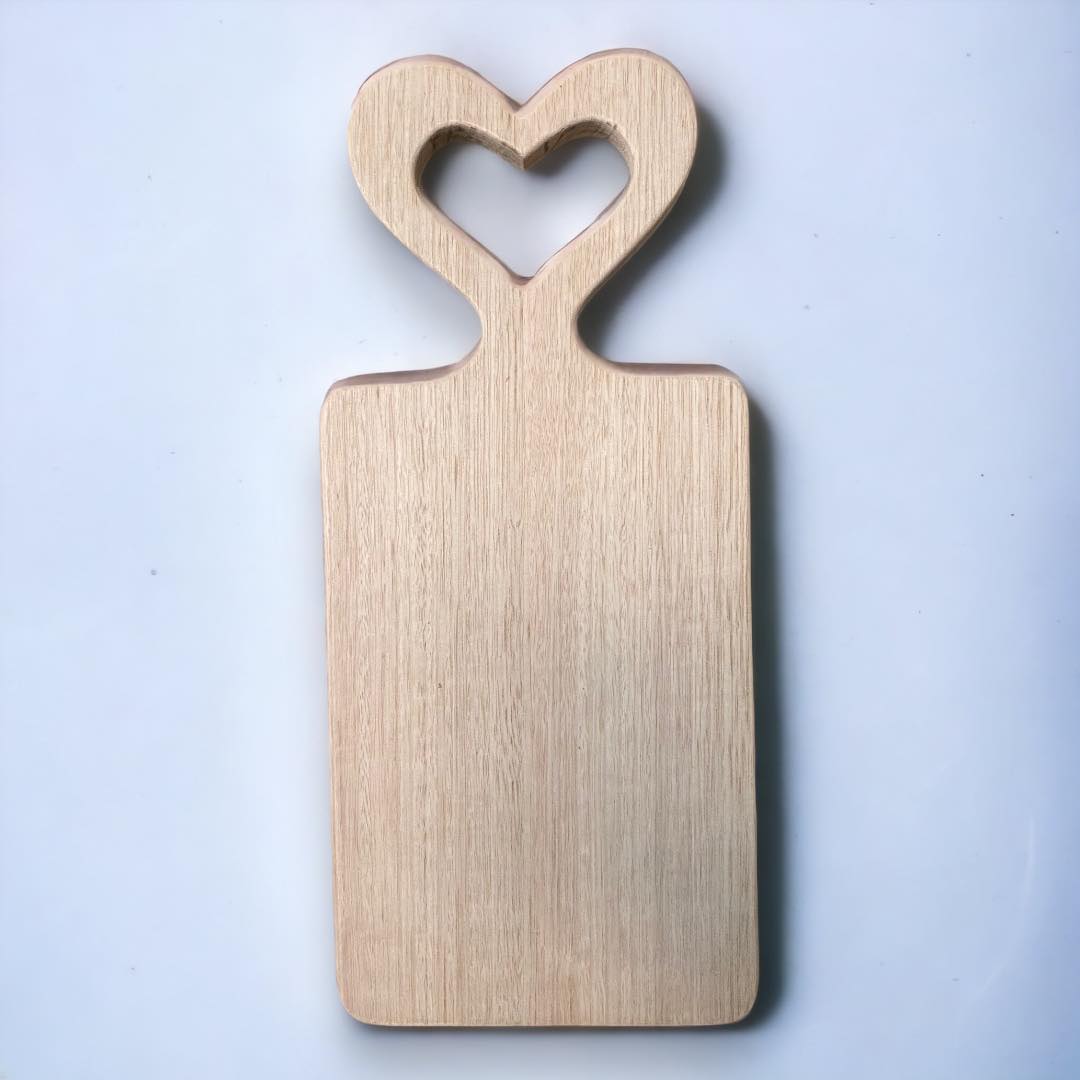 Love Heart Paddle Board - Tasmanian Oak - Art Surface