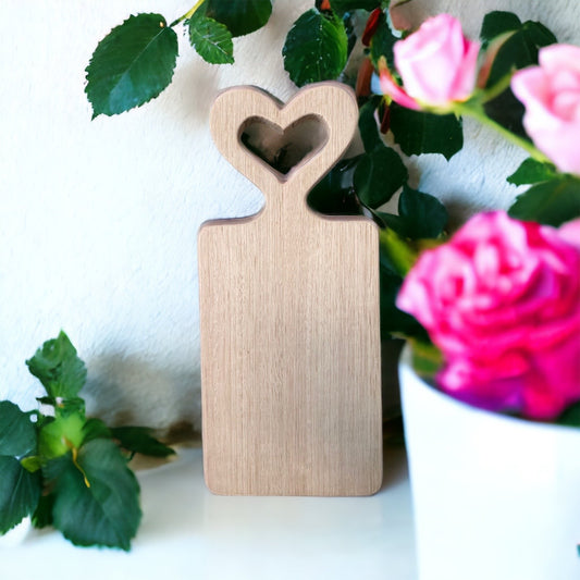 Love Heart Paddle Board - Tasmanian Oak - Art Surface